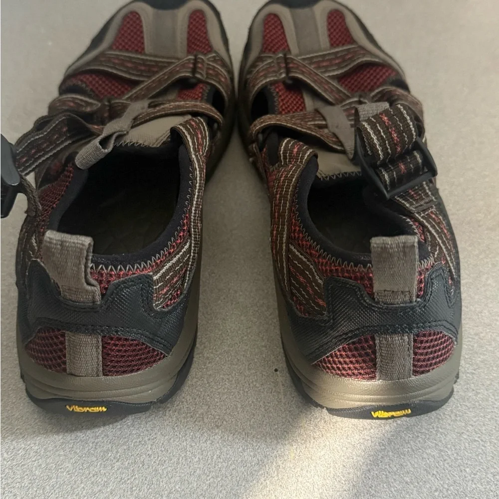 Chaco Red and Black Hiking Sandals
